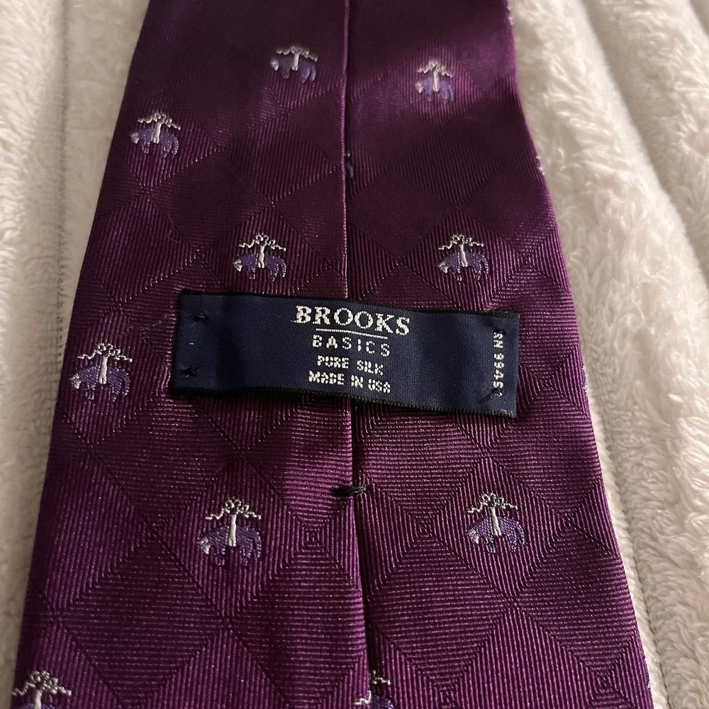 brooks brothers silk neck ties men's lot of 3 346 basics made in italy USA logo